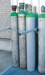 Depósitos de exterior para el almacenamiento de botellas de gas