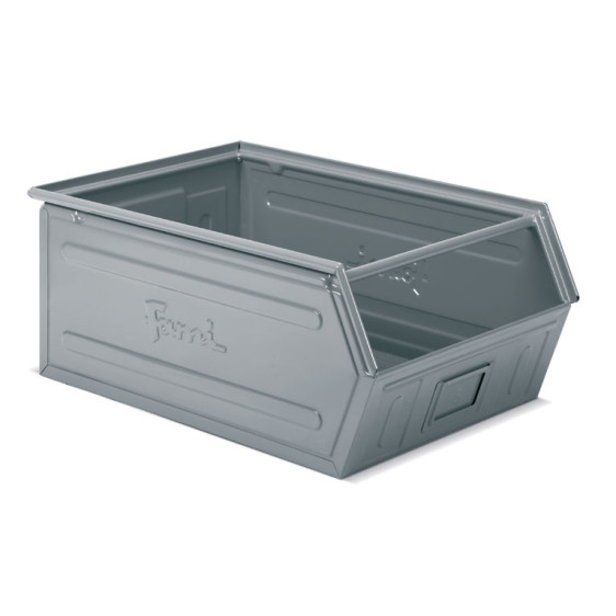 Cajas metálicas apilables con frontal abierto serie Storage Steel