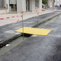 Rampa plástica con refuerzo metálico para paso de fosos Disset Odiseo
