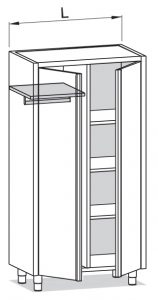 Armario combinado con puertas abatibles