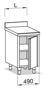 modulo con estante y puerta