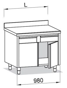 modulo puerta y cajones