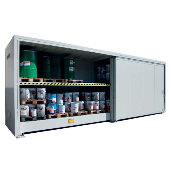 Contenedores para almacenamiento exterior de productos peligrosos