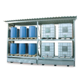 Cubetos de retención metálicos para barriles