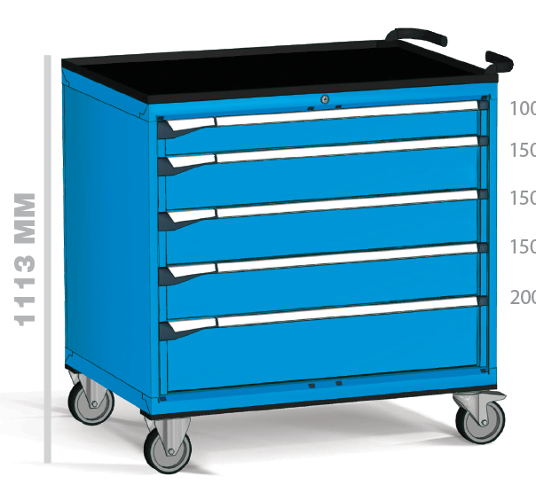 Armarios con cajones y ruedas MASTER (54x36 Eh)