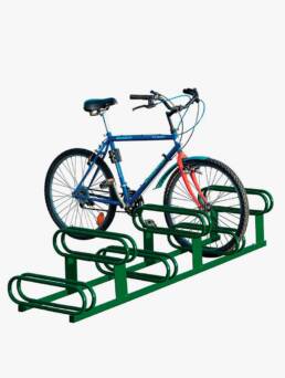 Aparcabicicletas de suelo a 2 alturas para 6 bicicletas Disset Odiseo