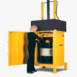 Compactadora para bidones de hasta 200 litros Disset Odiseo