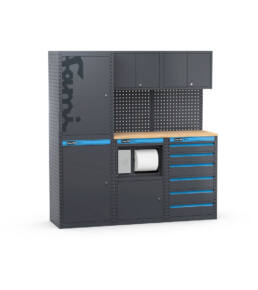 Mueble taller linea 391 3 modulos cajonera armario y panel trasero para herramientas